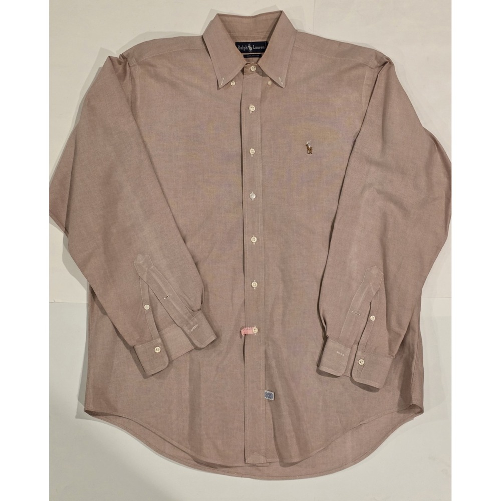 Ralph Lauren Men's Size 16-35 Light Rose Button Down Long Sleeve Dress Shirt